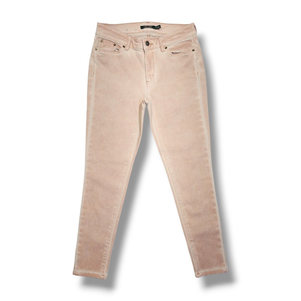 Lauren Ralph Lauren Premier Skinny Ankle Peach Fade Jeans Women's Size 4P